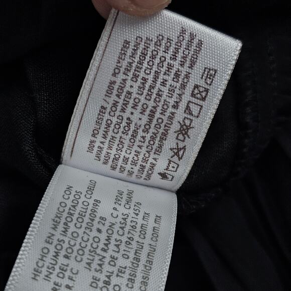 Casilda Mut Top Womens One Size Black Pleated Coastal Chic Minimal Lagenlook - Picture 6 of 7